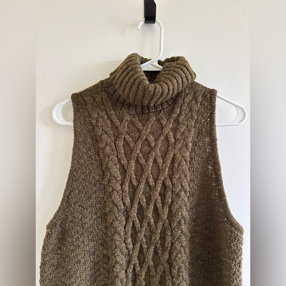 American Eagle AE sleeveless knit sweater dress turtleneck green size XL fall - Picture 3 of 5